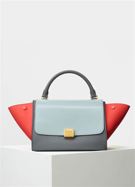 Small Trapeze bag in multicolour baby grained calfskin .